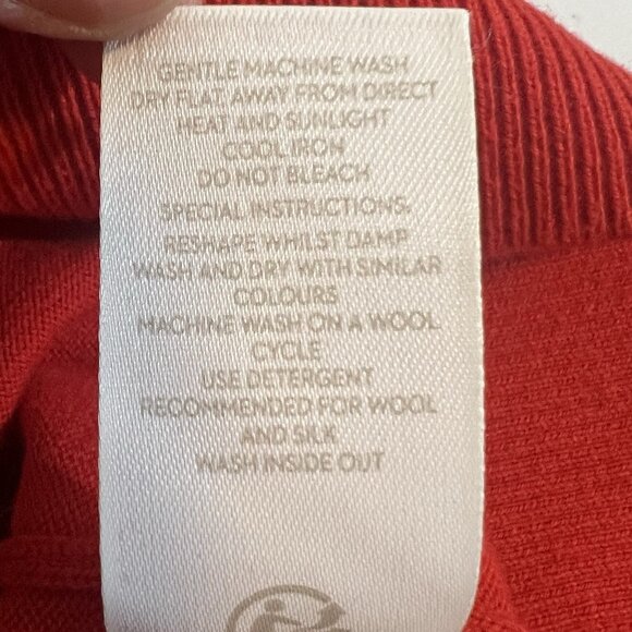 Boden Women’s Cassandra Sweater Wool/ Cotton Size Medium Red Winter Christmas - Picture 12 of 12